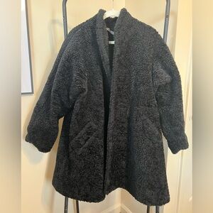 Vintage Bebe Furrrina Oversized Faux Fur Wrap Coat